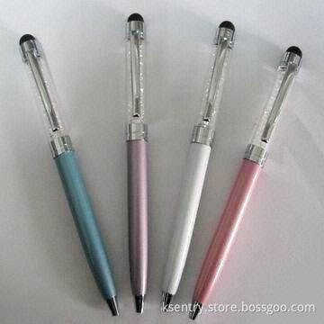 2-in-1 Crystal Touch Pen for iPhone 5 and Mini iPad, with Brief and Practical Design